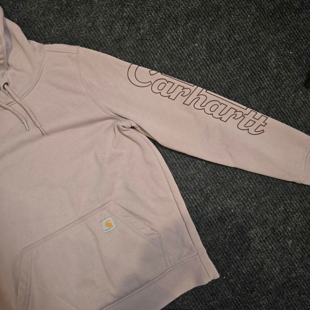 Dusty Rose Colored Carhartt hoodie in womans small - Picture 2 of 3